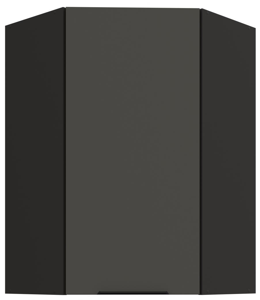 Κρεμαστό ντουλάπι γωνιακό Arianna 60x60 GN 90 1F-Γκρι