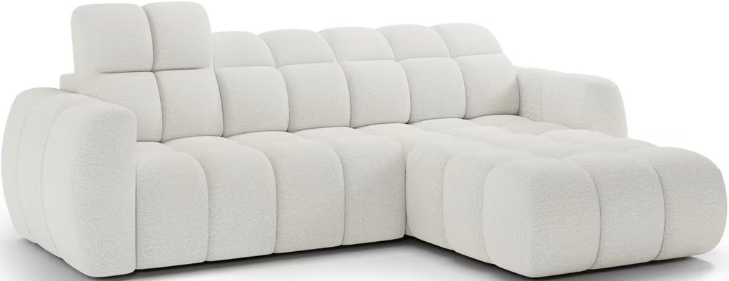 Γωνιακός καναπές Comfora-Λευκό-Δεξιά