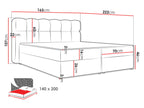 Επενδυμένο Κρεβάτι Softi II-Καφέ-140 x 200