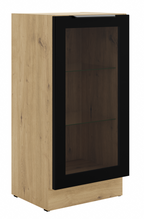 Επιδαπέδια βιτρίνα Universal 40 DW 1F BB-Φυσικό – Μαύρο