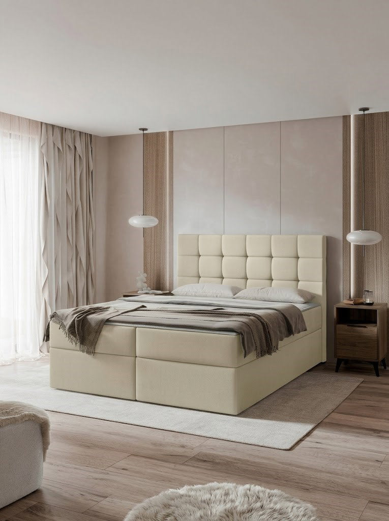 Επενδυμένο κρεβάτι Luanda-160 x 200-Mpez