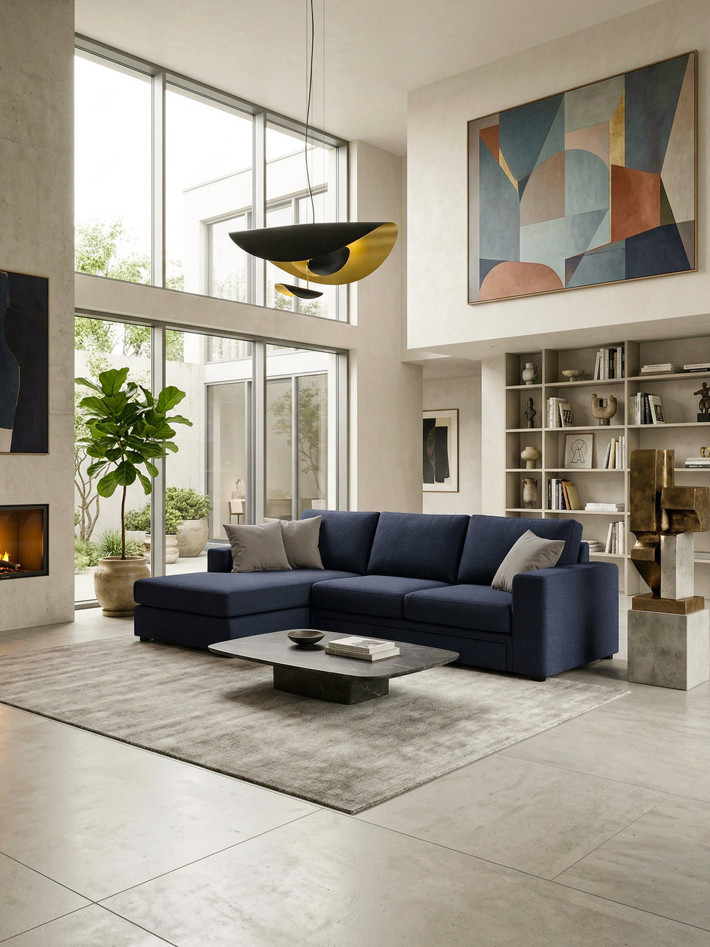Γωνιακός καναπές Lina plus-Mple Special-265 x 170 εκ.-Δεξιά