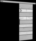 Συρόμενη πόρτα Zebra-Βέγγε - Λευκό-86 x 205 εκ.