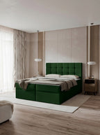 Επενδυμένο κρεβάτι Luanda-180 x 200-Prasino