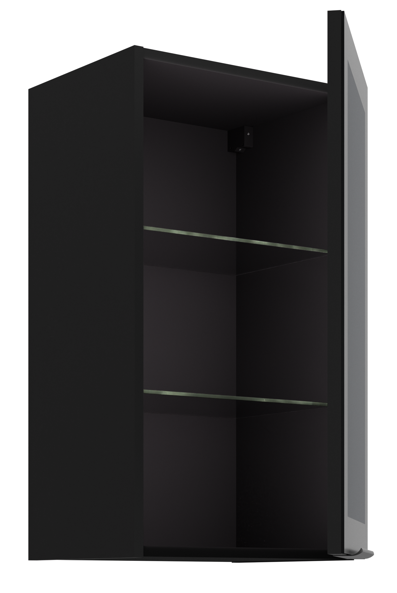 Κρεμαστή βιτρίνα Universal 40 GS 72 1F-Μαύρο