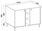 Μπουφές Siera 2F Shelf-Μπεζ