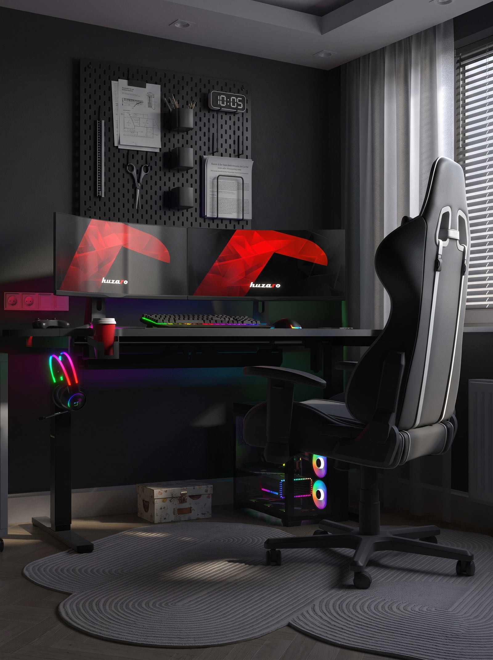 Ηλεκτρικό Γραφείο Gaming Hero 8.7 RGB