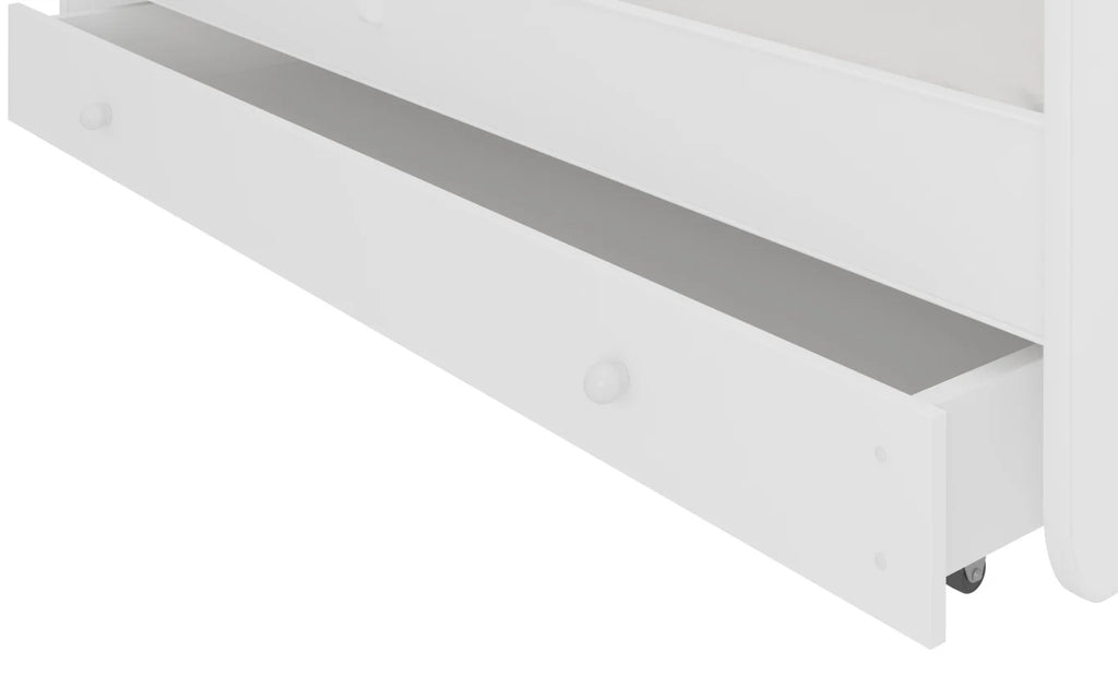 Παιδικό Κρεβάτι Belossi-Ροζ - Λευκό-160 x 80-Με προστατευτικό