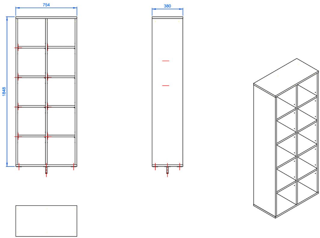 Βιβλιοθήκη Simple 2x5