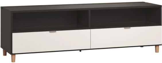Έπιπλο τηλεόρασης Simple 180-Μαύρο - Λευκό