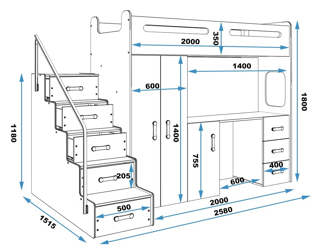 Κουκέτα Steps plus