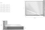 Επενδυμένο κρεβάτι Maestra-160 x 200-Gkri Anoixto