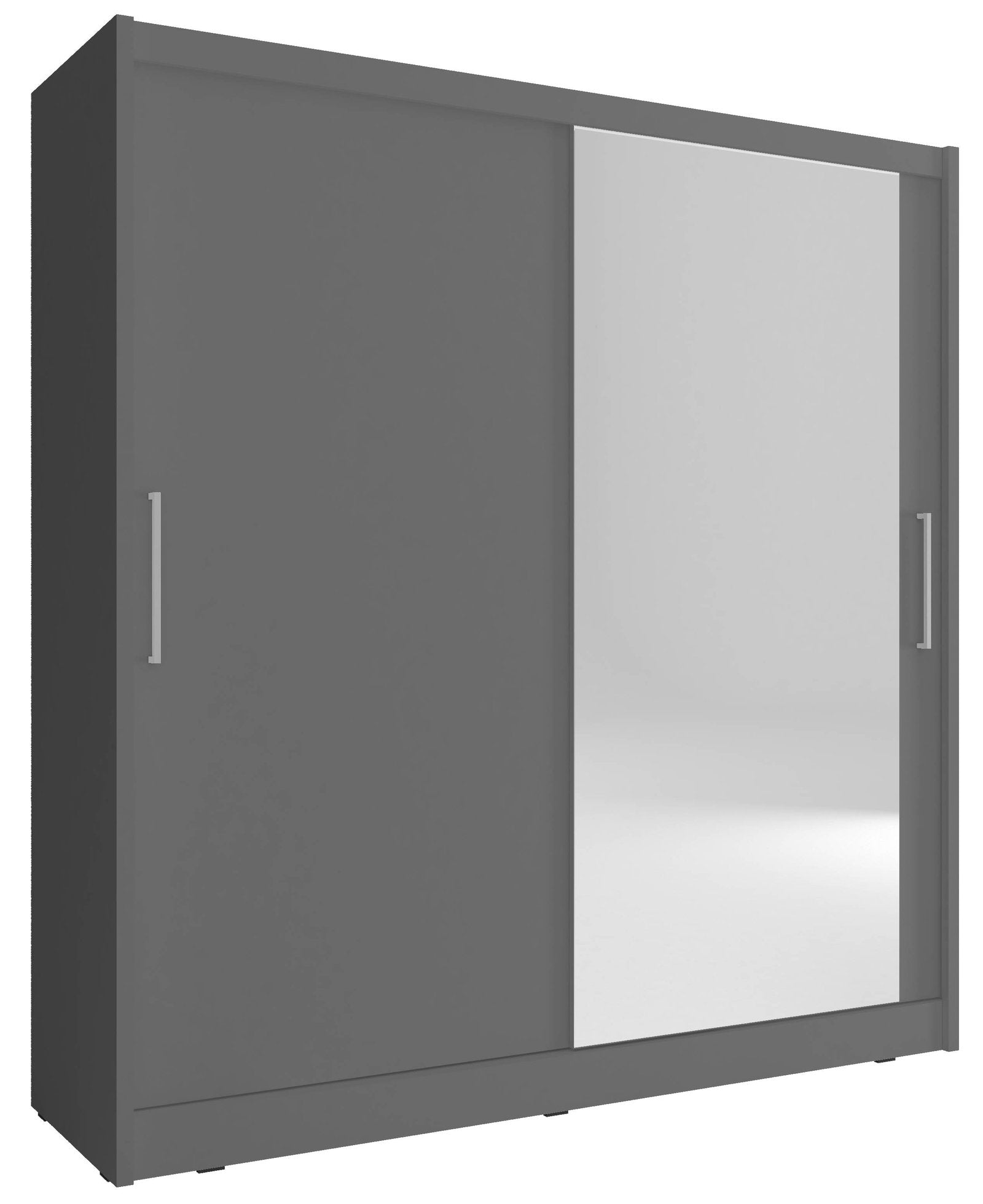 Ντουλάπα Malmo συρόμενη-180 x 62 x 200 εκ.-Γκρι