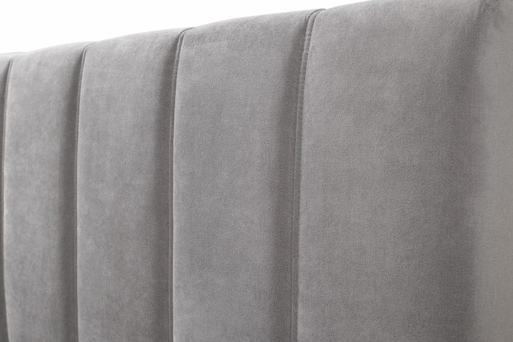 Επενδυμένο κρεβάτι Lingo-160 x 200-Gkri-Χωρίς μηχανισμό ανύψωσης