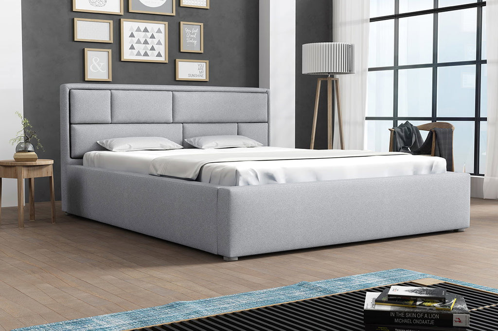 Επενδυμένο κρεβάτι Deco-180 x 200-Gkri Anoixto