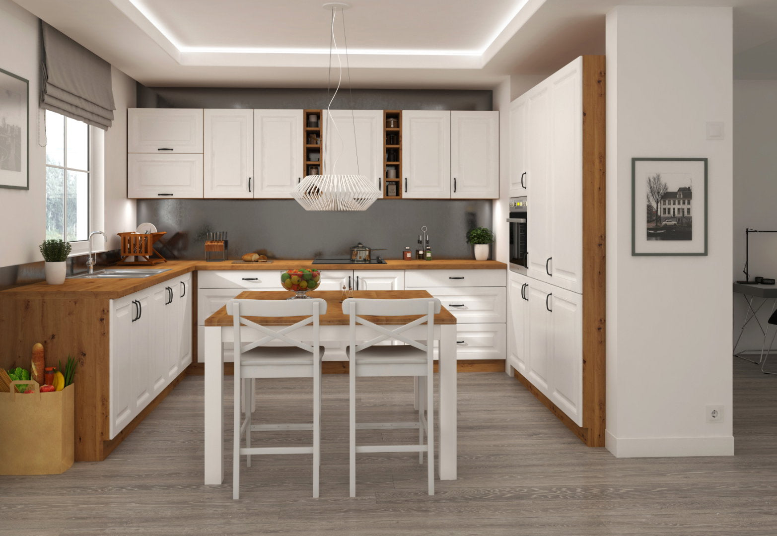 Επιδαπέδιο ντουλάπι ψυγείου Yvette -Λευκό