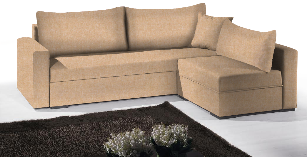Γωνιακός καναπές Kleio-215φ 160β-Sand