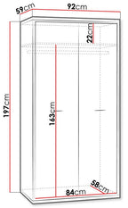 Ντουλάπα Mediolan AT01 δίφυλλη