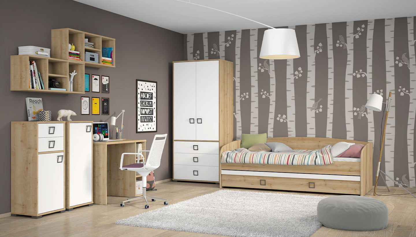 Παιδικό Κρεβάτι Riddle 90-Δρυς