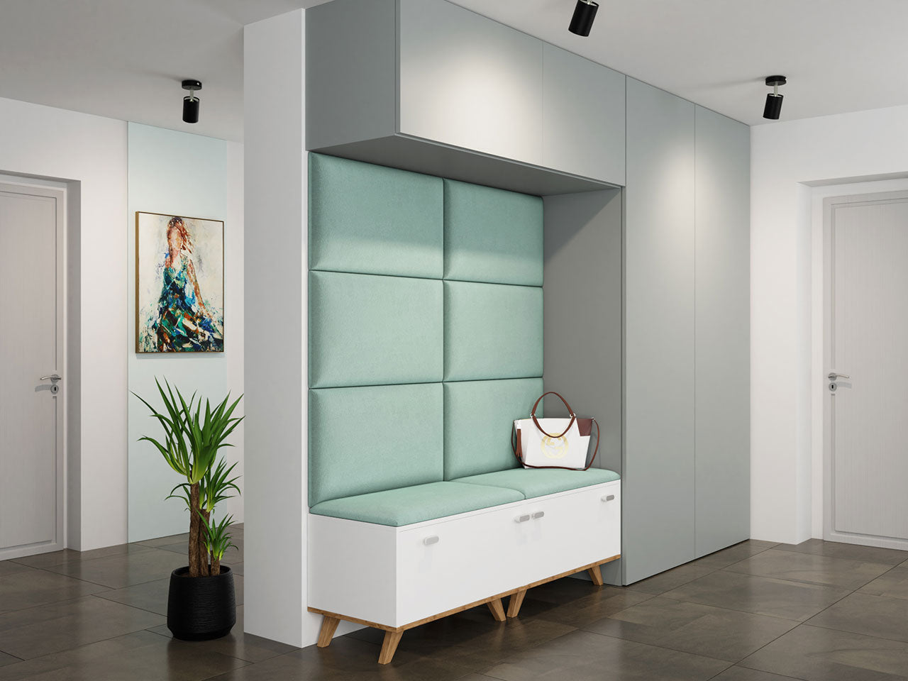 Επενδυμένο Πάνελ τοίχου 70x40-Menta