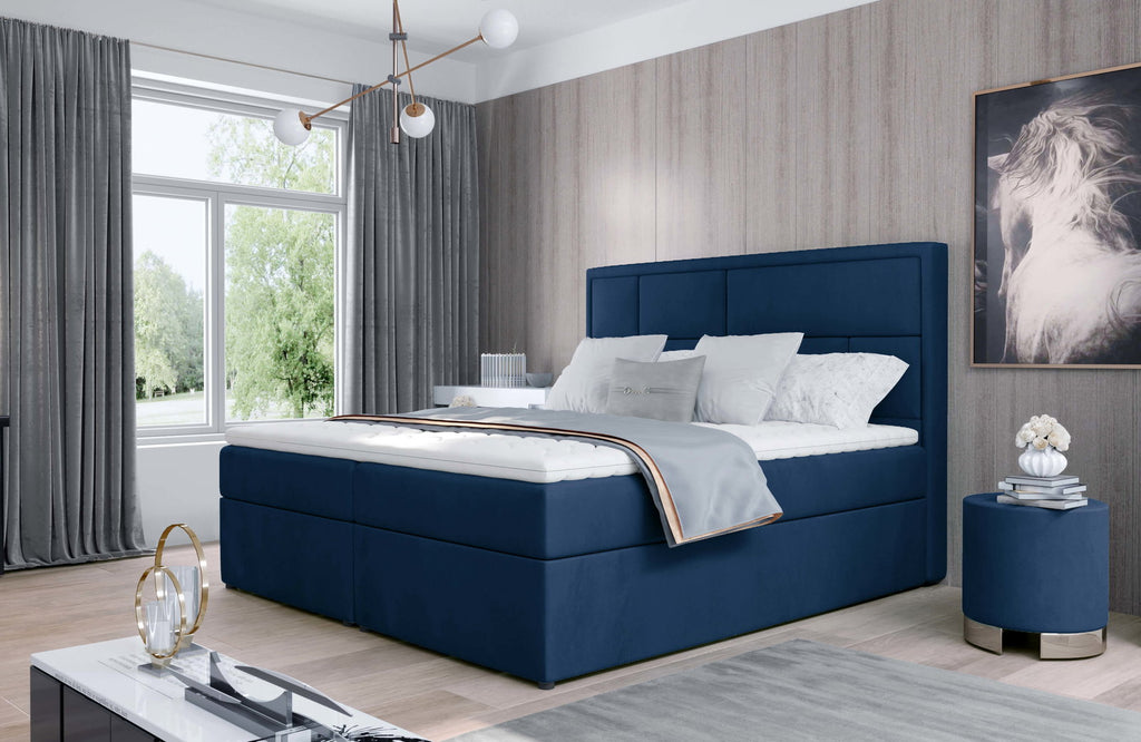 Επενδυμένο κρεβάτι Dorma-140 x 200-Mple Skouro