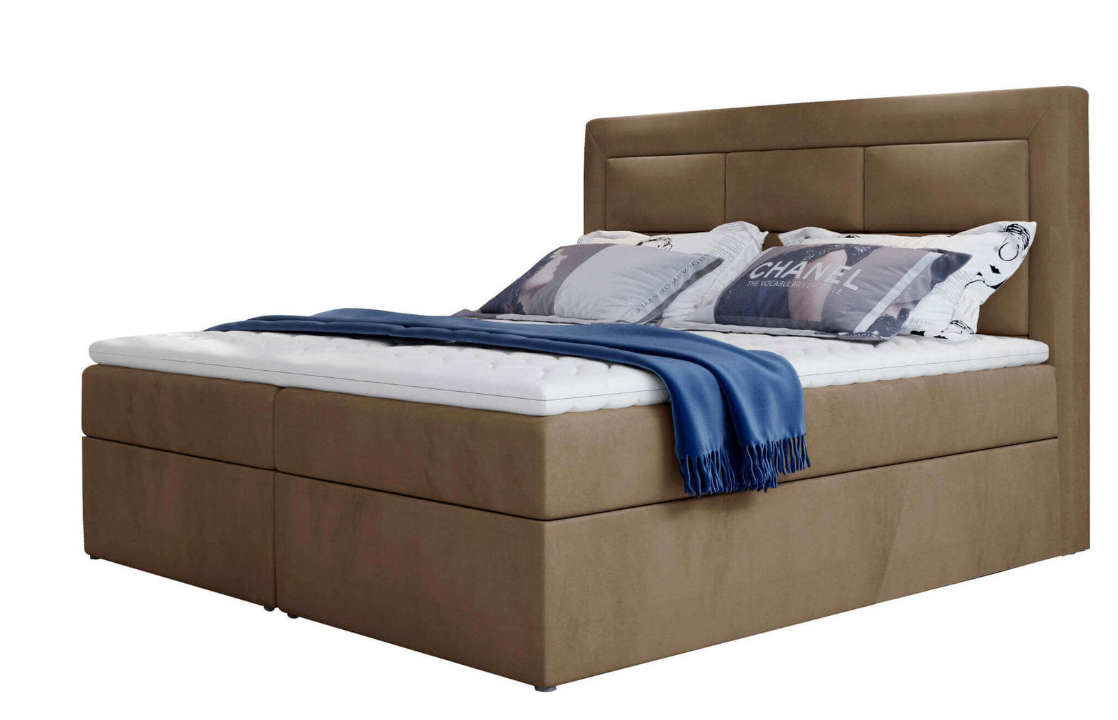Επενδυμένο κρεβάτι Benson-Kafe Anoixto-160 x 200
