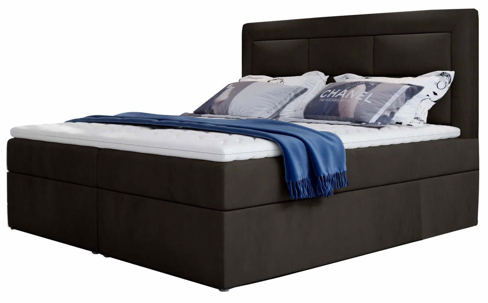 Επενδυμένο κρεβάτι Benson-Kafe Skouro-160 x 200