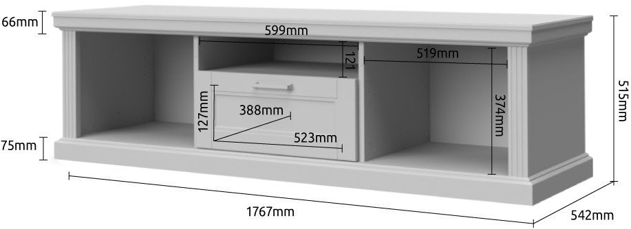 Έπιπλο τηλεόρασης Tahoma 2D1S-Anthraki