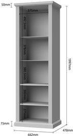 Βιτρίνα ψηλή Tahoma 2D-Anthraki