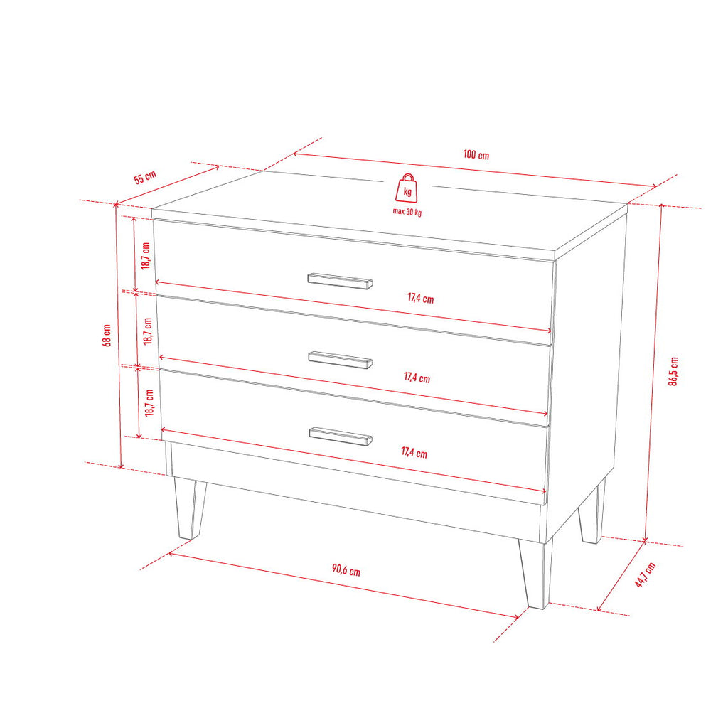Συρταριέρα Lounge-Leuko
