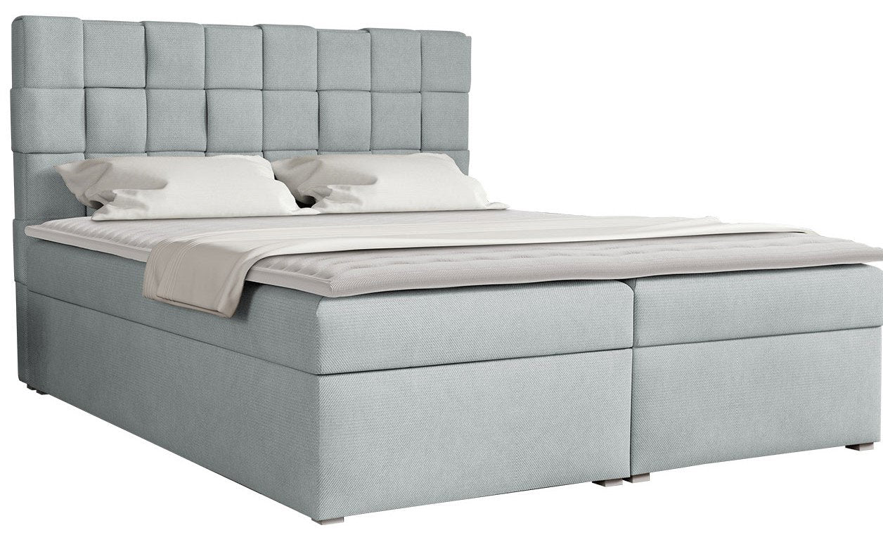 Επενδυμένο κρεβάτι Malmo Box-Gkri Anoixto-160 x 200