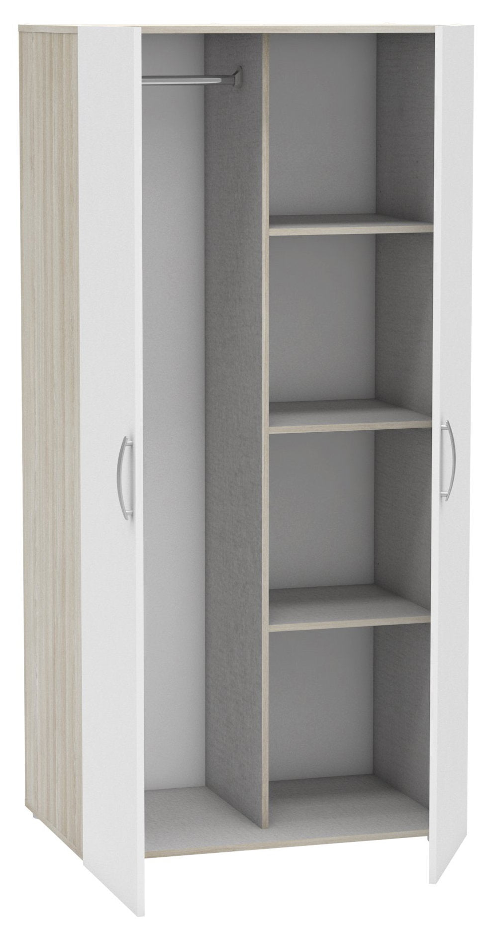 Ντουλάπα δίφυλλη Flare με ράφια