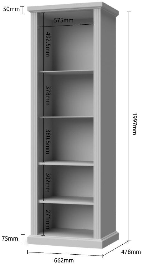 Βιτρίνα ψηλή Tahoma 2D-Leuko