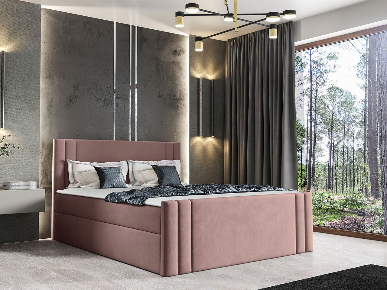 Επενδυμένο κρεβάτι Carmen-Sapio milo-140 x 200