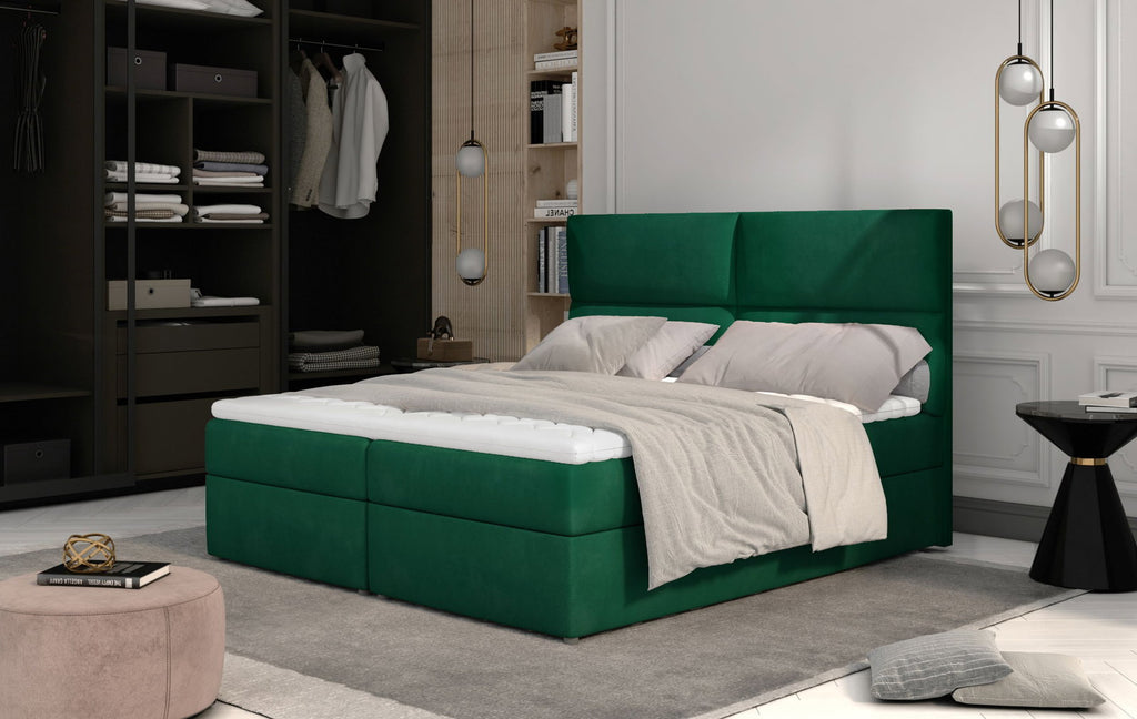 Επενδυμένο κρεβάτι Alert-160 x 200-Prasino