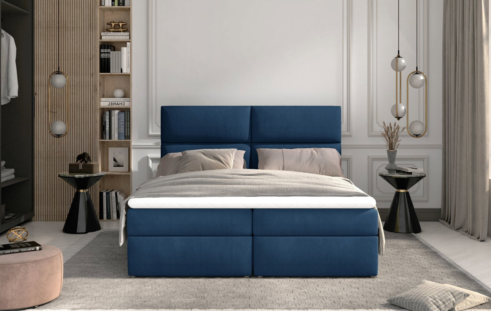 Επενδυμένο κρεβάτι Alert-180 x 200-Mple