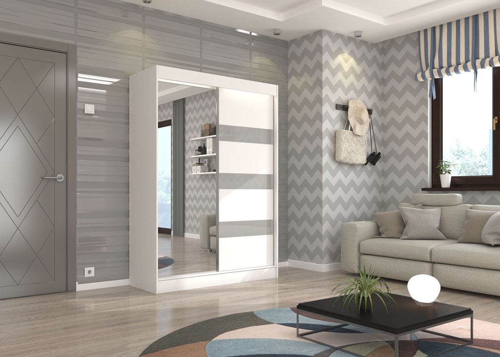 Ντουλάπα Bissom 150 συρόμενη-Leuko-Gkri