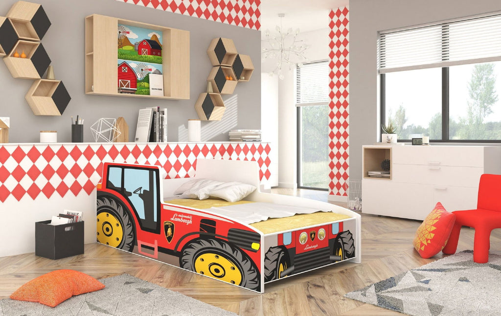 Παιδικό Κρεβάτι Agrotruck-160 x 80-Kokkino