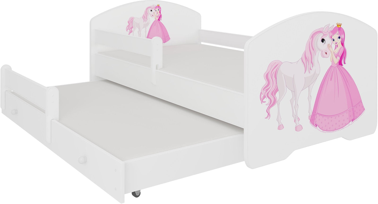 Παιδικό Κρεβάτι Belosso-Με προστατευτικό-Leuko-Roz-Lila