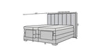 Επενδυμένο κρεβάτι Villard με στρώμα και ανώστρωμα