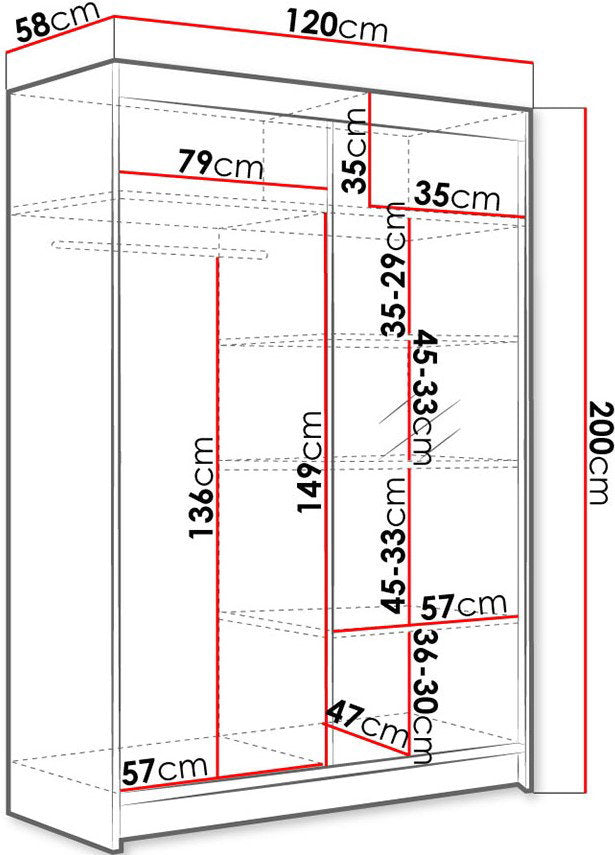 Ντουλάπα Lino Συρόμενη