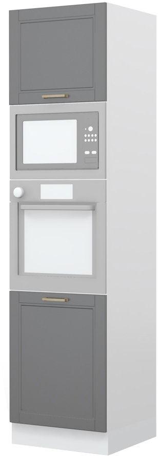 Επιδαπέδιο ντουλάπι φούρνου ψηλό Tahoma K23-60-2MB-Λευκό ματ - Γραφίτης