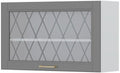 Ντουλάπι κρεμαστό Tahoma V5-90-1KSP με βιτρίνα-Γραφίτης