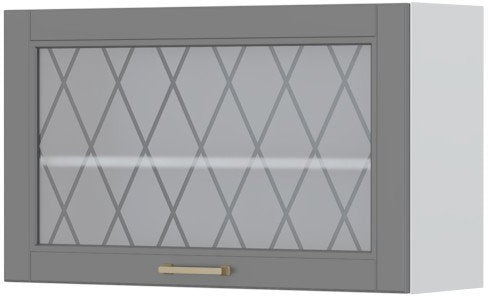 Ντουλάπι κρεμαστό Tahoma V5-90-1KSP με βιτρίνα-Γραφίτης