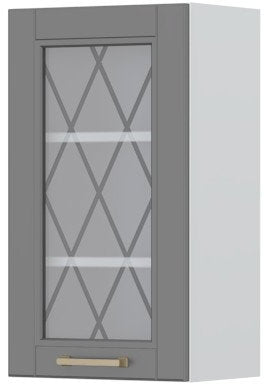Ντουλάπι κρεμαστό Tahoma V7-40-1KS με βιτρίνα-Γραφίτης