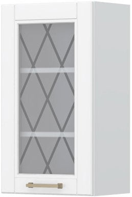 Ντουλάπι κρεμαστό Tahoma V7-40-1KS με βιτρίνα-Λευκό ματ