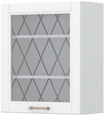 Ντουλάπι κρεμαστό Tahoma V7-60-1KS με βιτρίνα-Λευκό ματ