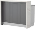 Πάγκος νησίδας Tahoma-Μήκος: 120 εκ.-Γραφίτης-White Marble