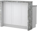 Πάγκος νησίδας Tahoma-Μήκος: 120 εκ.-Λευκό ματ-Siena Marble