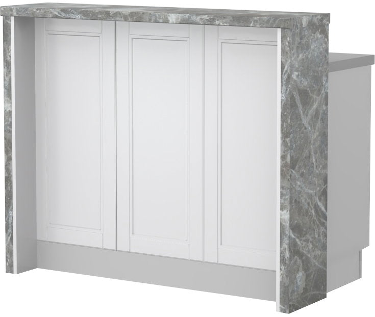 Πάγκος νησίδας Tahoma-Μήκος: 120 εκ.-Λευκό ματ-Siena Marble